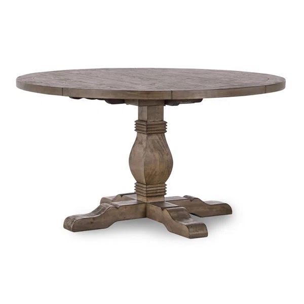 Kinston Pine Solid Wood Pedestal Dining Table | Wayfair North America