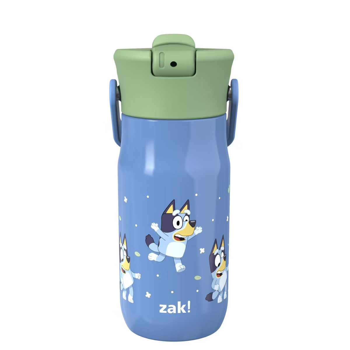 Zak Designs 14oz Bluey Stainless Steel Vacuum Harmony Straw Water Bottle Blue | Target