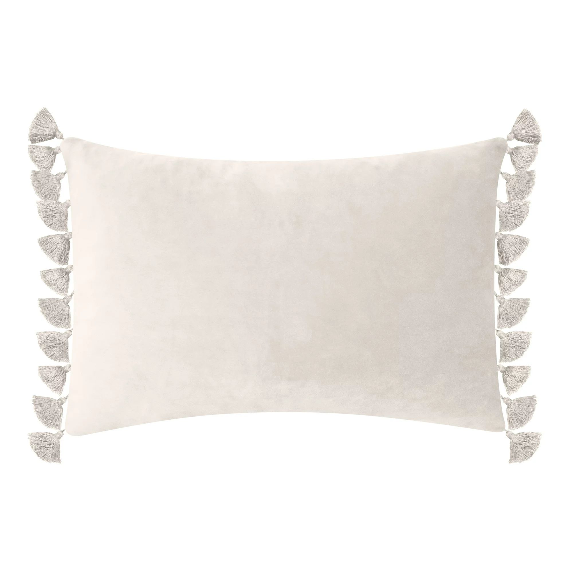 Better Homes & Gardens Feather Filled Tassled Velvet Oblong Decorative Throw Pillow, 14" x 20", I... | Walmart (US)