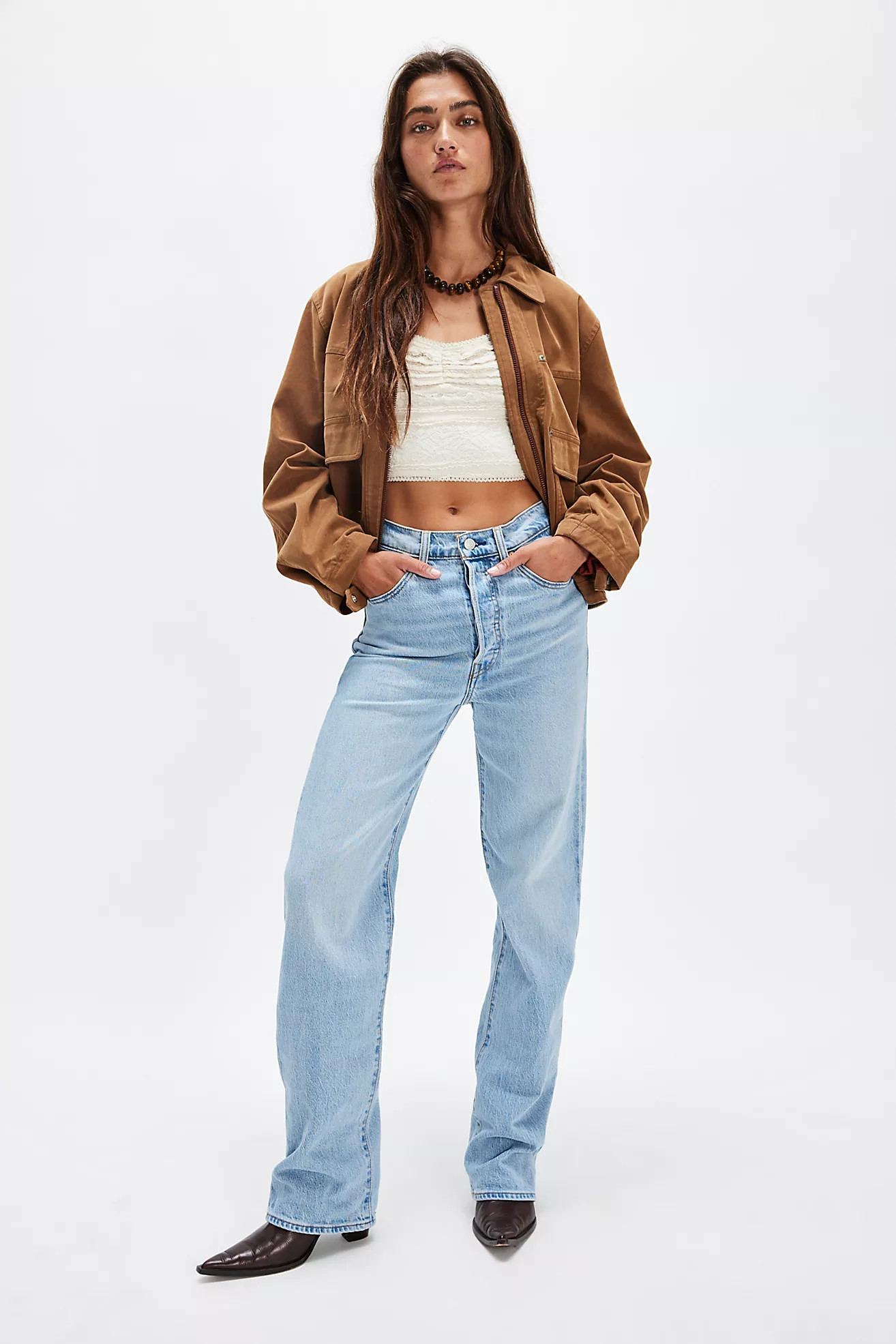 Levi's Ribcage Full-Length Jeans | Free People (Global - UK&FR Excluded)