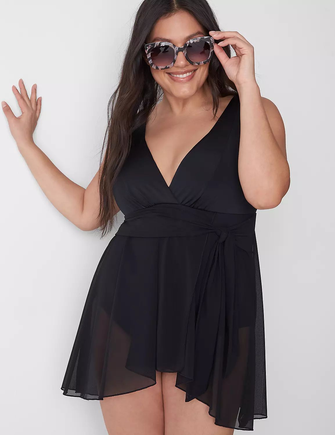 No-Wire Wrap Swim Dress | LaneBryant | Lane Bryant (US)