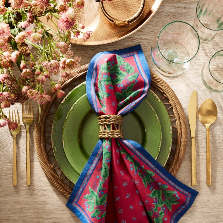 Jakarta Woven Napkin Rings, Set of 4 | Williams-Sonoma