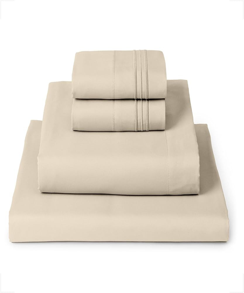 Mellanni King Sheets Set - 4 PC Iconic Collection Bedding - Hotel Luxury, Extra Soft, Cooling Bed... | Amazon (US)