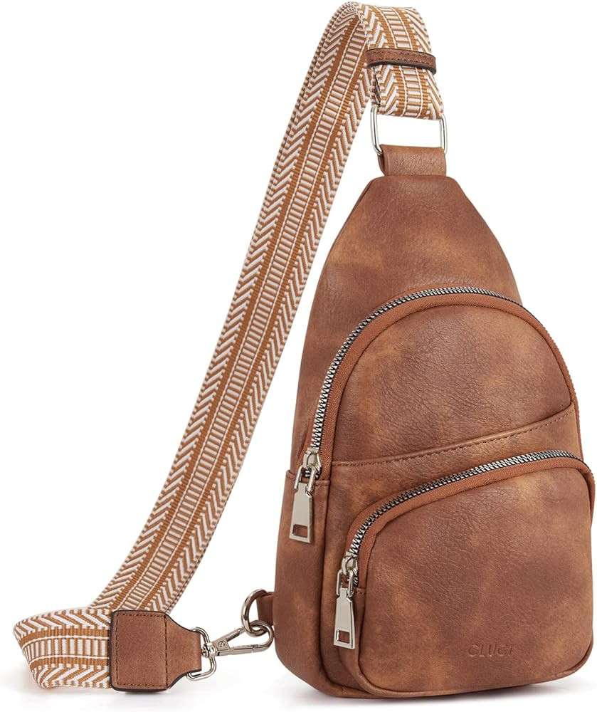 CLUCI Small Sling Bag for Women,Vegan Leather Fanny Pack Crossbody Bags for Women,Che... | Amazon (US)
