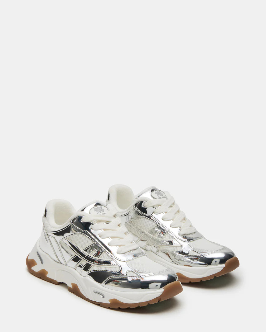 PREGAME Silver Low-Top Sneaker | Women's Sneakers | Steve Madden (US)