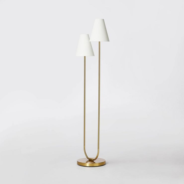 2-Head Floor Lamp Brass - Threshold™ designed with Studio McGee | Target