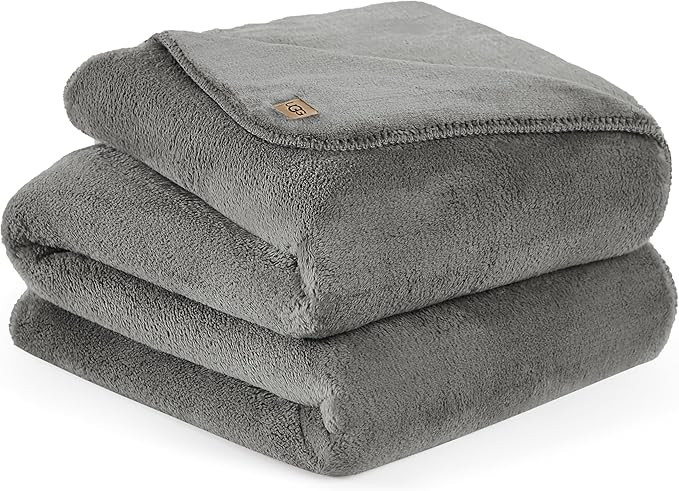 UGG 18961 Whitecap Plush Flannel Oversized Reversible Fleece Throw Blanket Comfortable Lightweigh... | Amazon (US)