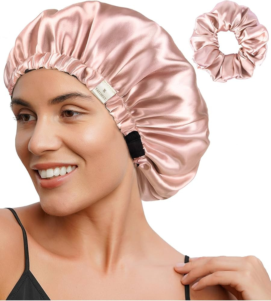 YANIBEST Satin Bonnet Silk Bonnet Adjustable Hair Bonnet for Sleeping Hair Bonnets for Women Curl... | Amazon (US)
