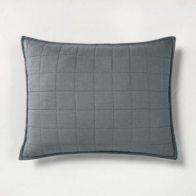 Heavyweight Linen Blend Quilted Pillow Sham - Casaluna™ | Target