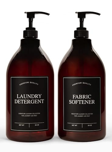 Calindiana Modern Farmhouse Liquid Laundry Detergent and Fabric Softener Dispenser for Laundry Ro... | Amazon (US)