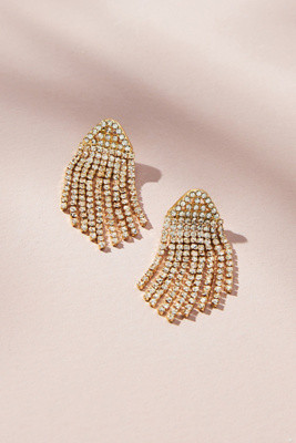 BaubleBar Mini Pavé Tassel Drop Earrings | Anthropologie (US)