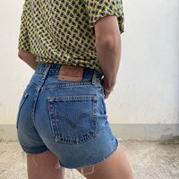 W28 Levis 501 Vintage/Women's Shorts Levis High-Waisted Cut-Off Blue Denim Shorts Vintage Live Cut - | Etsy (US)