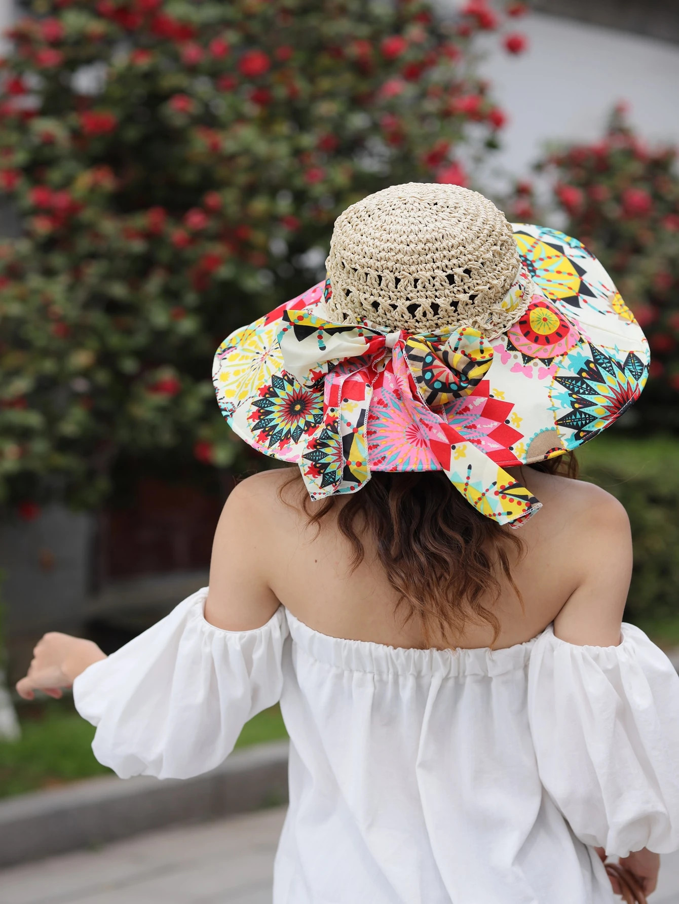 EMERY ROSE Graphic Straw Hat | SHEIN