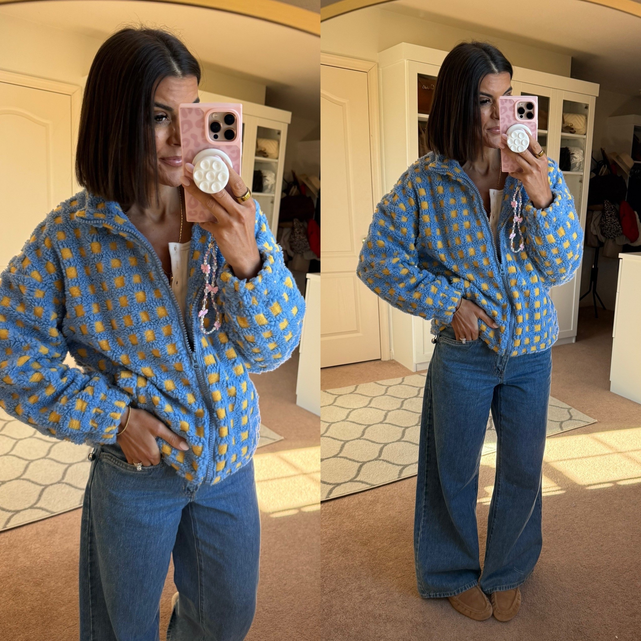 size small in fleece and tee Levi jeans tts

#LTKFindsUnder100 #LTKSeasonal