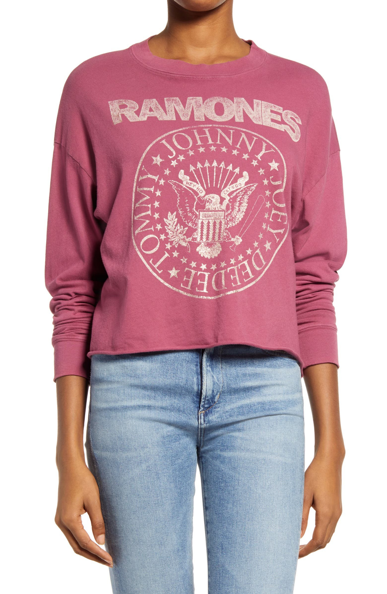 Ramones Crop Long Sleeve Graphic Tee | Nordstrom