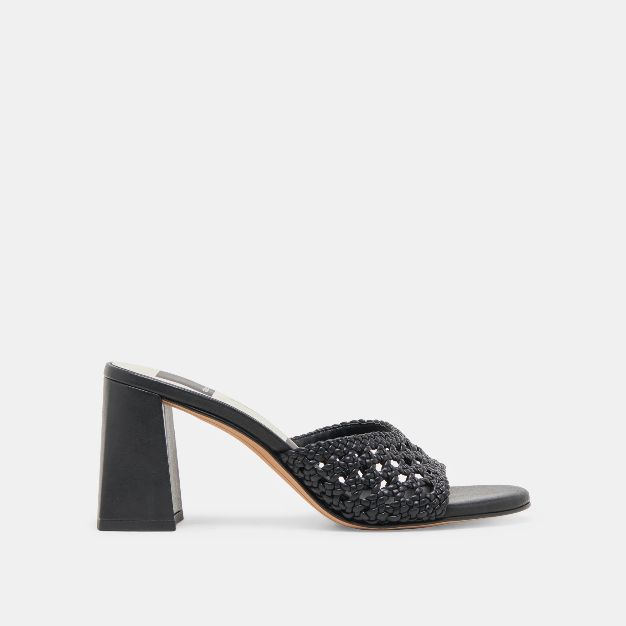 Margoe Heels Black Woven Stella | DolceVita.com