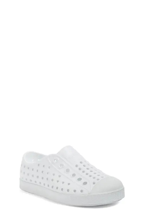 Native Shoes Kids' Jefferson Water Friendly Slip-On Sneaker in Shell White/shell White at Nordstrom, Size 7 | Nordstrom