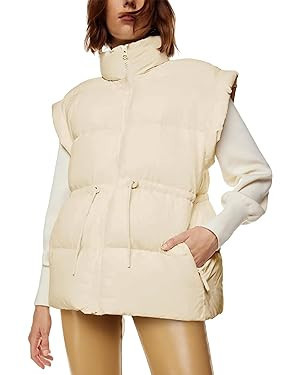 TAQCUX Womens Puffer Vest Zip Up Stand Collar Sleeveless Padded Gilet Coat with Pockets | Amazon (US)