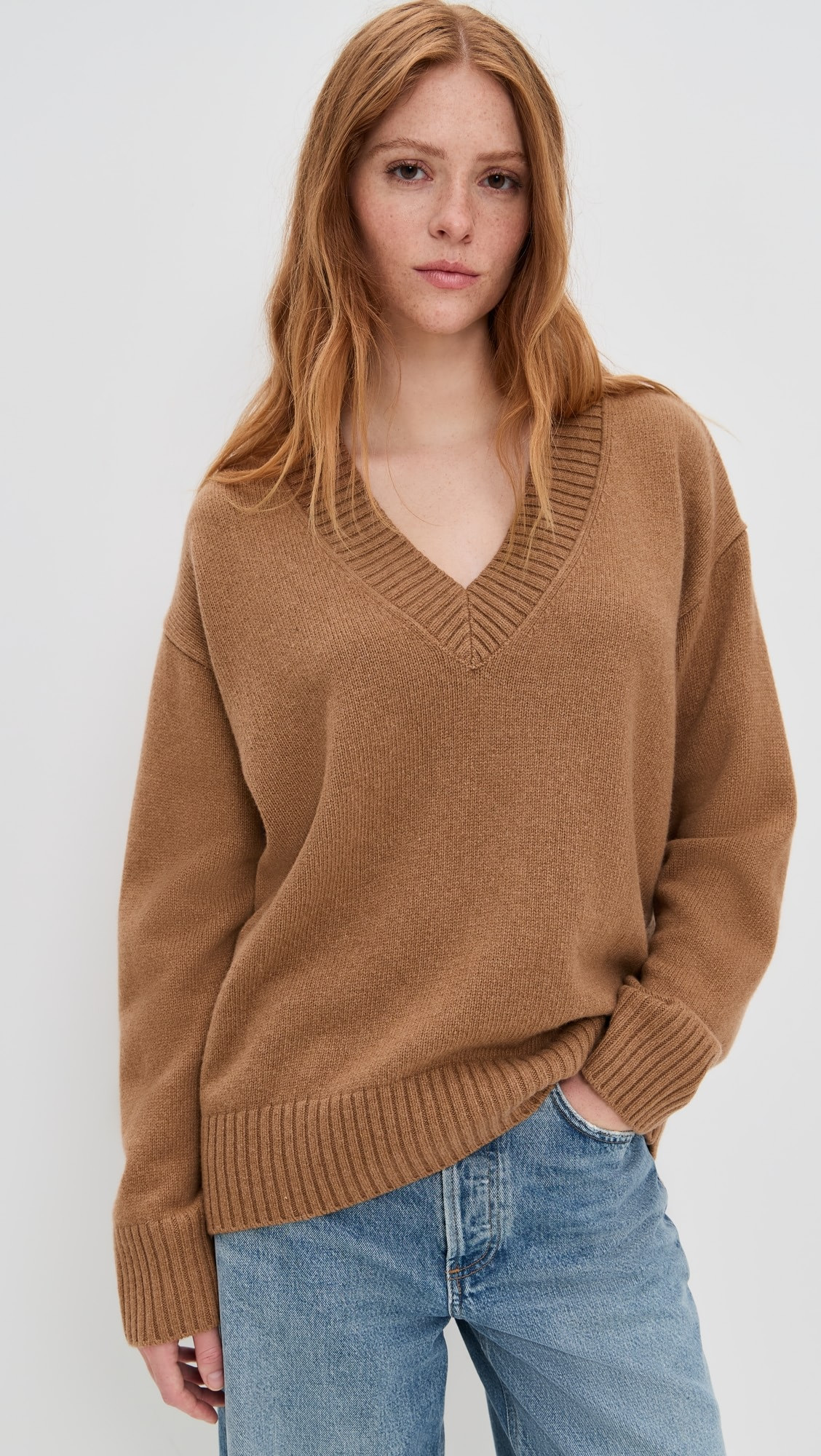 Jadey Cashmere Oversized V-Neck Sweater | Shopbop