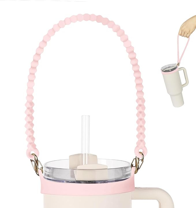 Water Bottle Handle - Soft and Durable Silicone Water Bottle Holder, Sling, Lanyard, Carrier with... | Amazon (US)