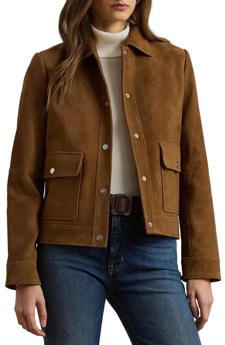Lauren Ralph Lauren Suede Jacket | Nordstrom | Nordstrom
