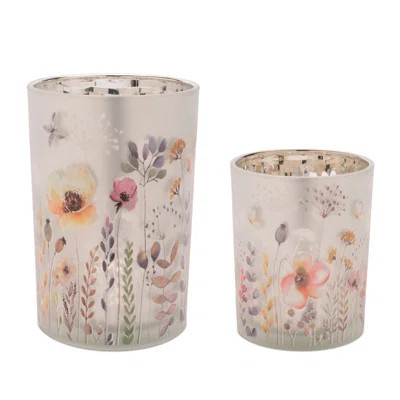 Frosted Floral Print Votive Holder | Wayfair North America