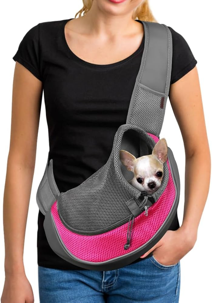 YUDODO Pet Sling Carrier for 10-15 lbs Small Dogs Puppy Crossbody Carrier | Amazon (US)