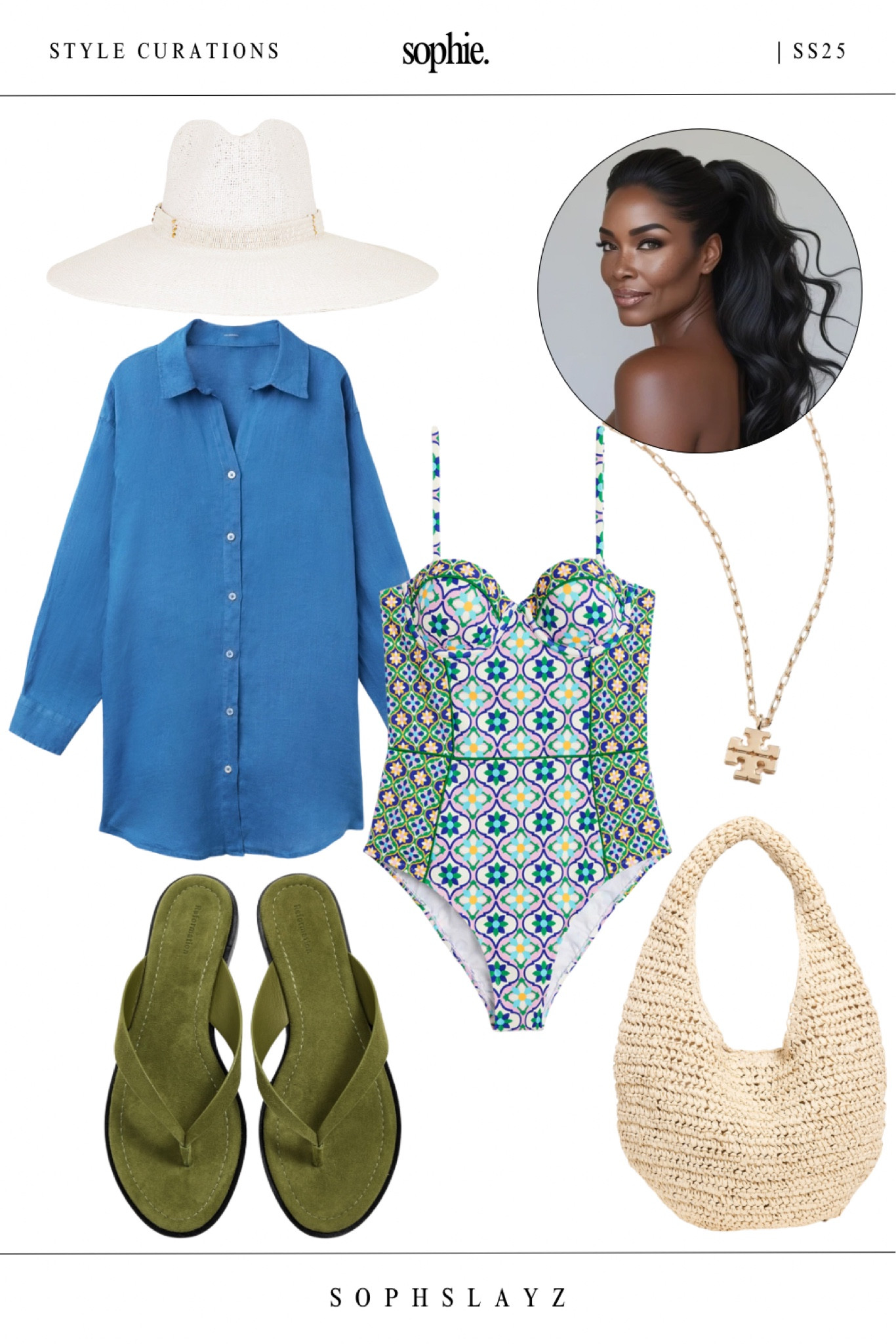 This bold printed one-piece swimsuit layered under a breezy button-down shirt dress and styled with olive green sandals is perfect for beach days, resort wear , or lounging by the cabana.
🔎 summer swimwear, stylish one-piece swimsuit, linen beach shirt, casual beach outfit, summer travel capsule, vacation-ready style, poolside outfit

#LTKStyleTip #LTKSeasonal #LTKSummerEdit
