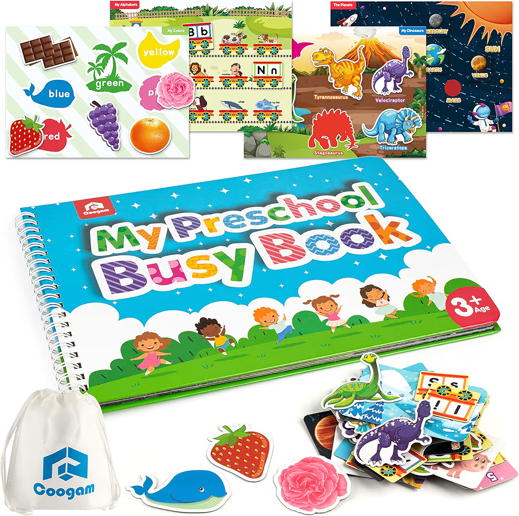 Coogam Preschool Magnetic Busy Book, 9 Themed Stickers Toys Fine Motor Skills Learning Binder Qui... | Amazon (US)