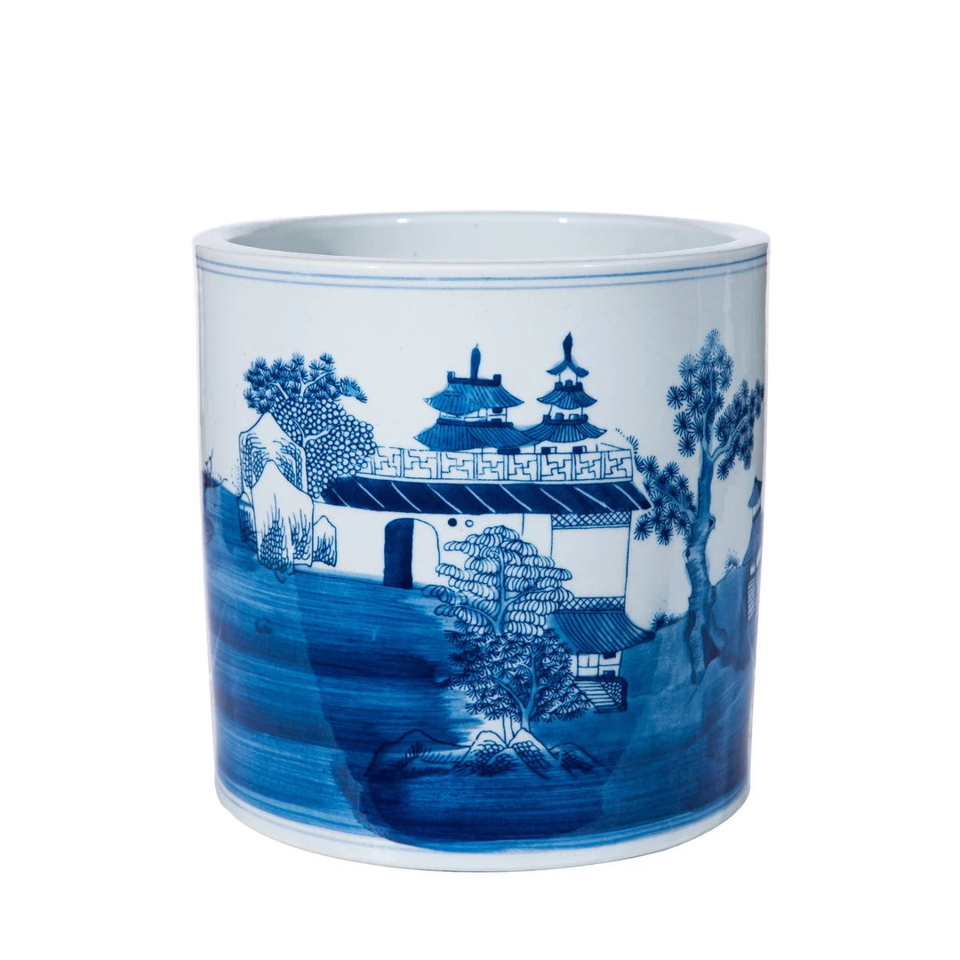 Blue and White Chinese Porcelain Pagoda Orchid Pot Indoor - Etsy | Etsy (US)