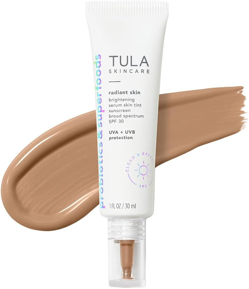 TULA Skin Care Radiant Skin Brightening Serum Skin Tint SPF | Facial Sunscreen Provides Broad Spectr | Amazon (US)