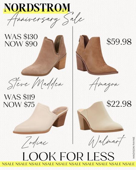 Look for Less❗ Compare Steve Madden’s pointed toe ankle boots for $90 & Zodiac’s mules for $75 in the Nordstrom💛 sale to Amazon's🤑similar booties at $59.98 & Walmart’s mules at $22.98!

NSale, Nordstrom Anniversary Sale, dupe alert, boots, ankle boots, mules, fall fashion, fall style, fall shoes, Madison Payne


#LTKSeasonal #LTKshoecrush #LTKxNSale