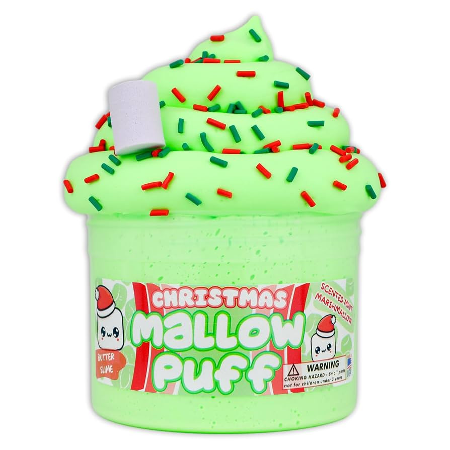 Christmas Mallow Puff - Butter Textured Slime - Handmade in USA - Dope Slimes - Green | Amazon (US)