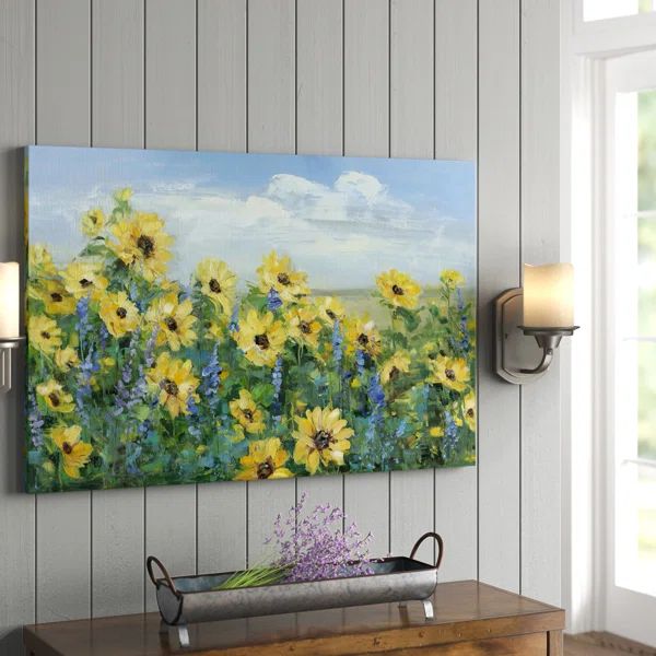 Sunflower Fields Forever - Wrapped Canvas Print | Wayfair North America
