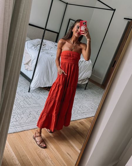gimme all the red these days! ❤️ such a pretty statement dress for any summer event! 20% off all dresses @abercrombie + an extra 15% off with code AFLAUREN 🙌🏻
wearing xs 

#LTKSaleAlert