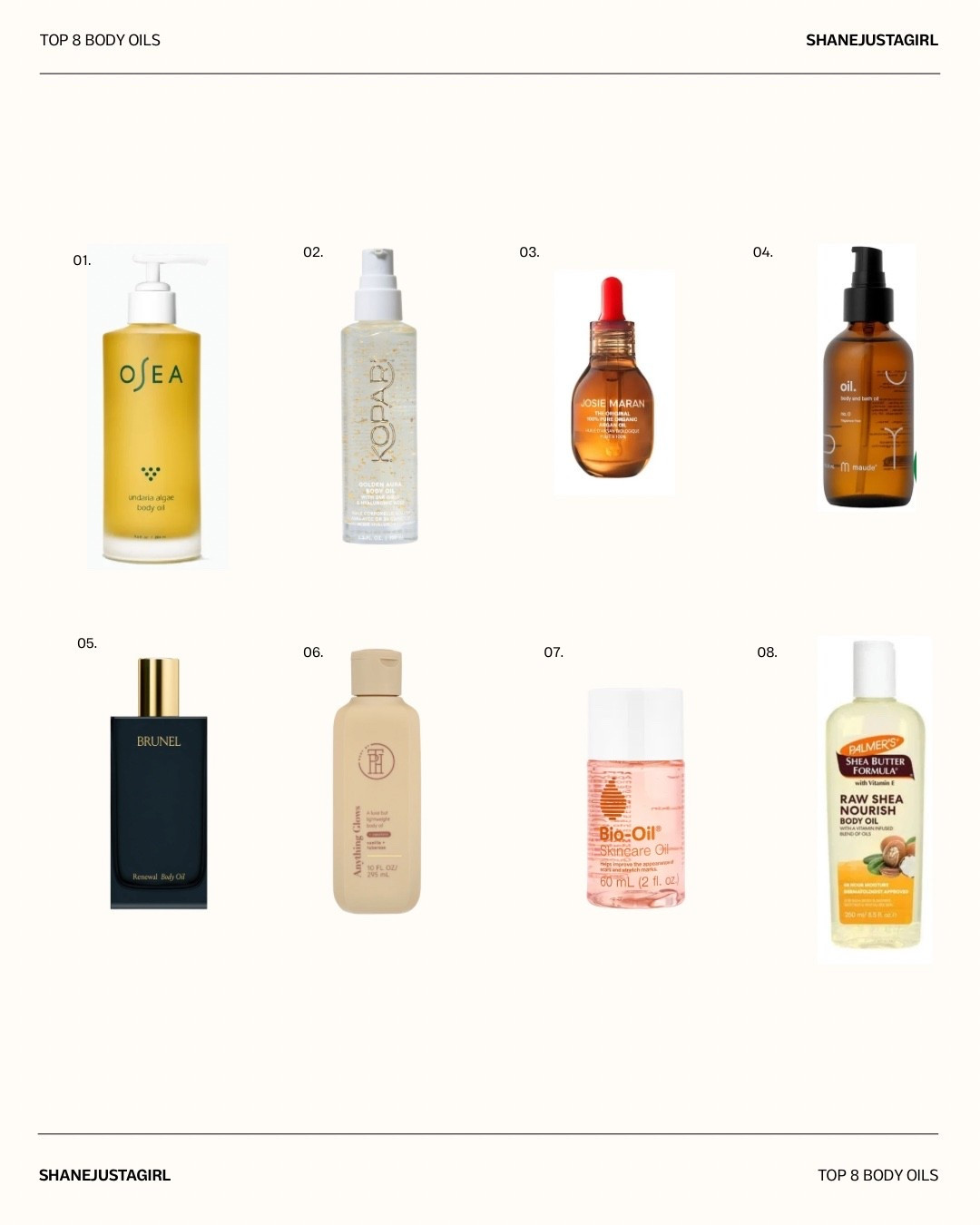 Top 8 body oils with the best skincare benefits #bodyoil #bodycare

#LTKFallSale #LTKFindsUnder50 #LTKBeauty
