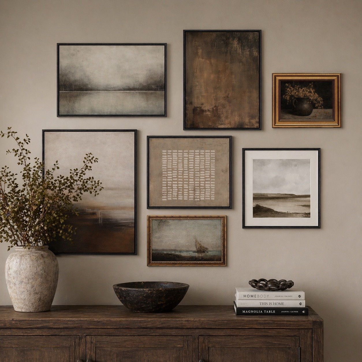 The perfect moody gallery wall