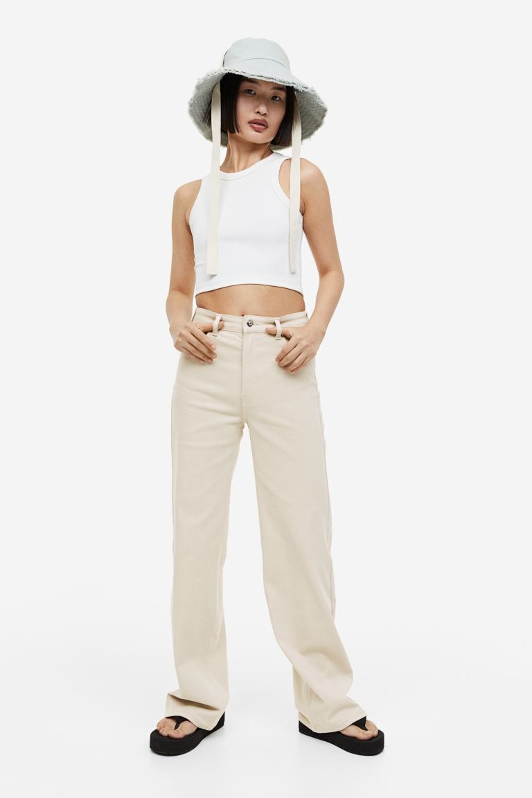 Wide-leg Twill Pants | H&M (US + CA)