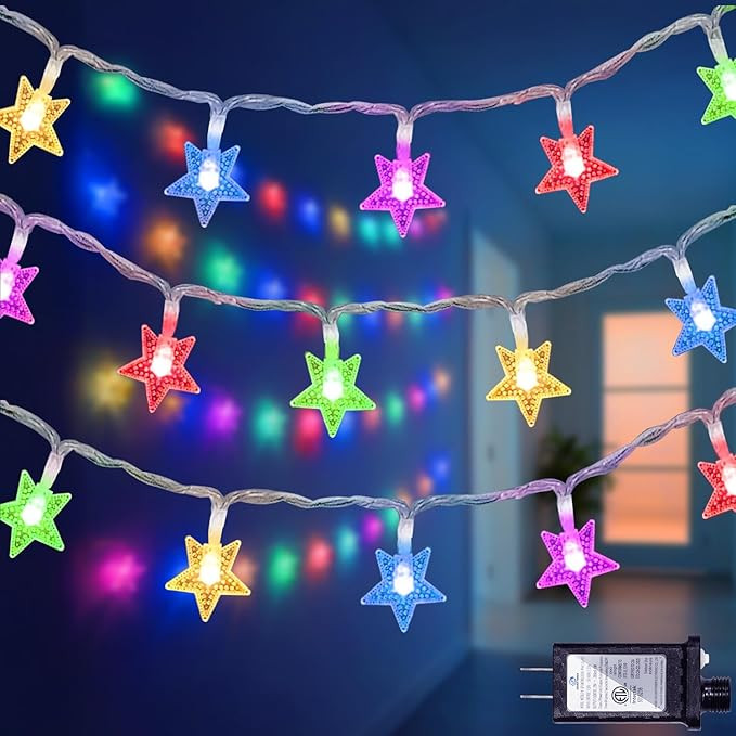 Star String Lights 360 LED 132FT,8 Modes Plug in Star Fairy Lights with Timer & Memory, Indoor Ou... | Amazon (US)