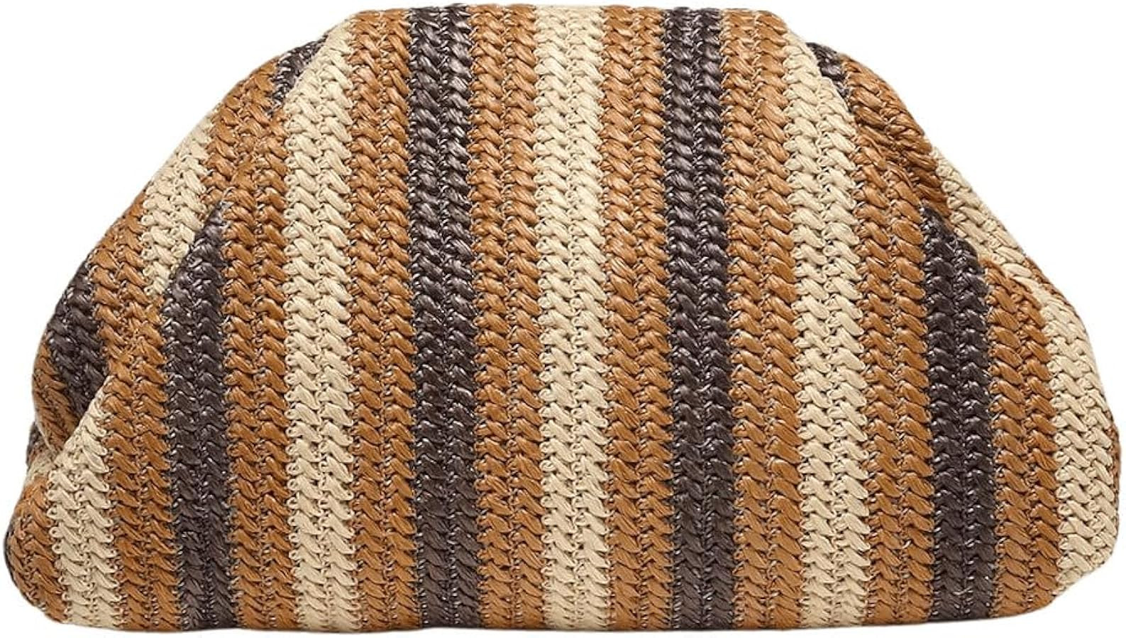 Verdusa Women's Straw Woven Clutch Handbags Striped Dumpling Clutch Purses | Amazon (US)