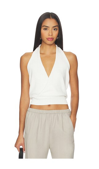 Knit Halter Top in White | Revolve Clothing (Global)