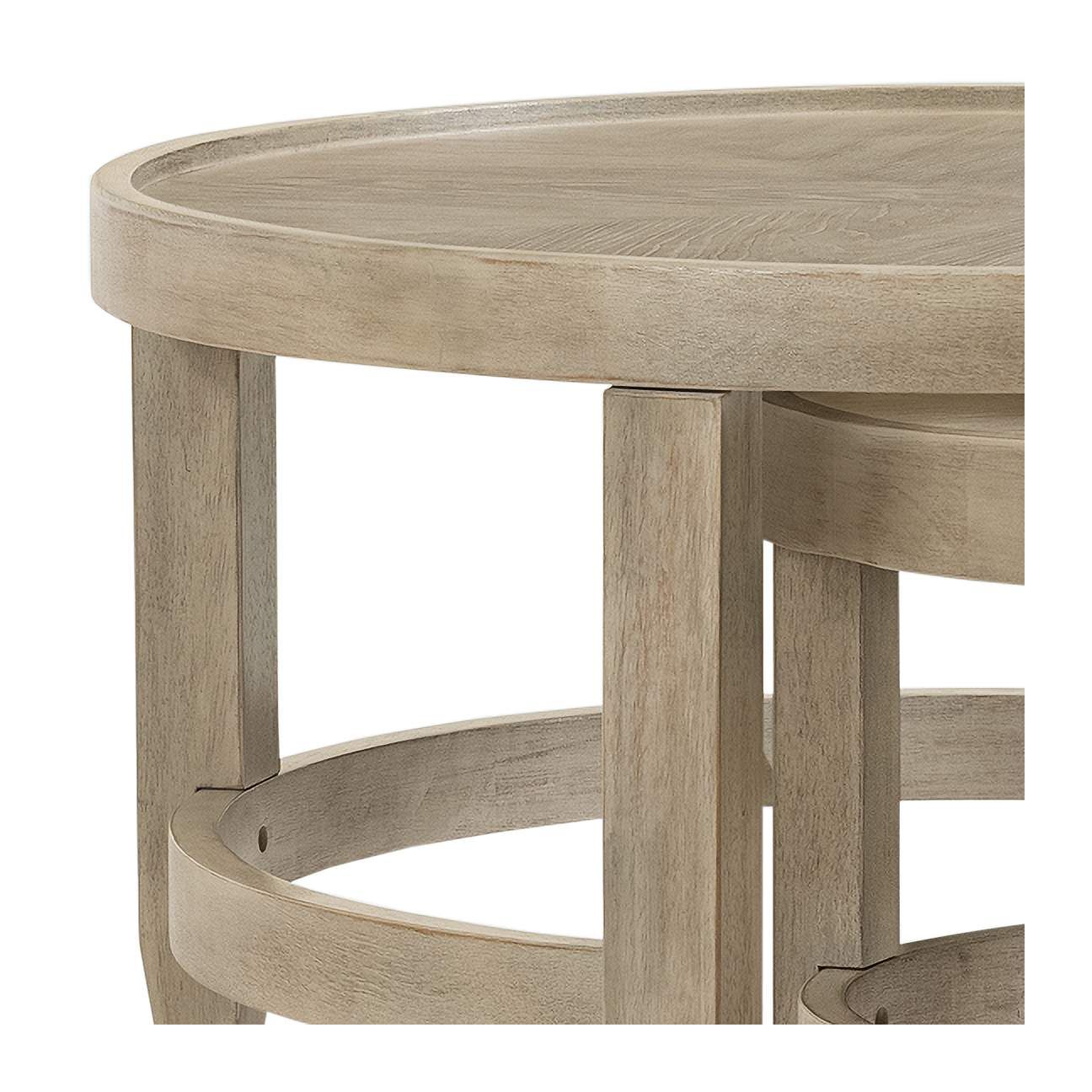 Bellamy 34" Wide Gray Wood Veneer Nesting Cocktail Tables | Lamps Plus