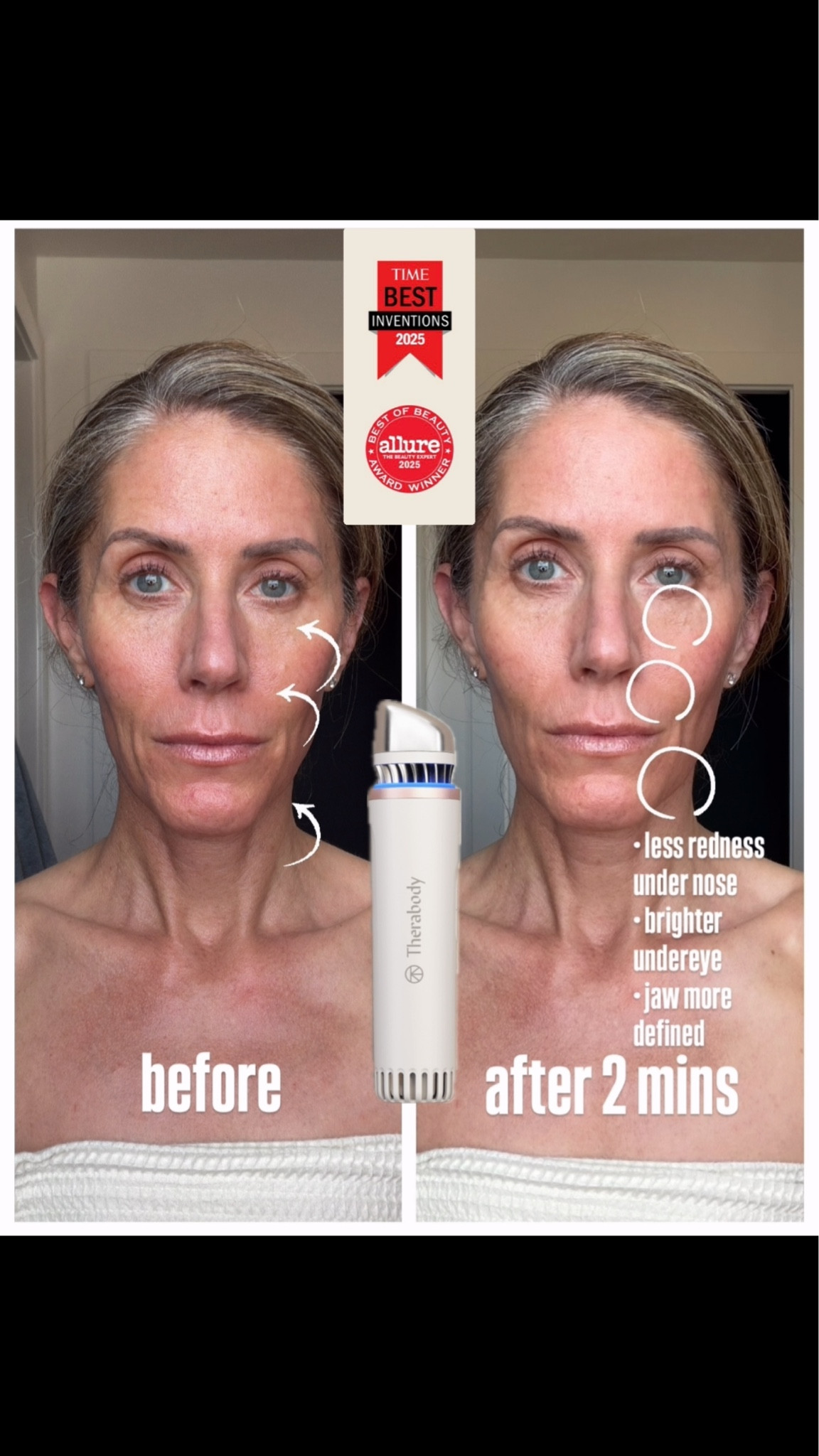 PRIME DAY $30 OFF!

Tried the super popular Therabody de-puffing wand for only 2 minutes and could see a difference. 

It has two settings…cooling and warming and I tried the cooling for 2 minutes. 

Look at how the redness went away and my jawline even became more defined. 

Imagine what regular use would result in!

#LTKSaleAlert #LTKBeauty