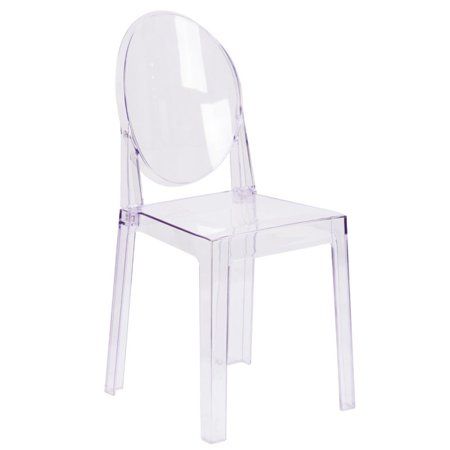 Bowery Hill Oval Back Ghost Chair in Transparent Crystal | Walmart (US)