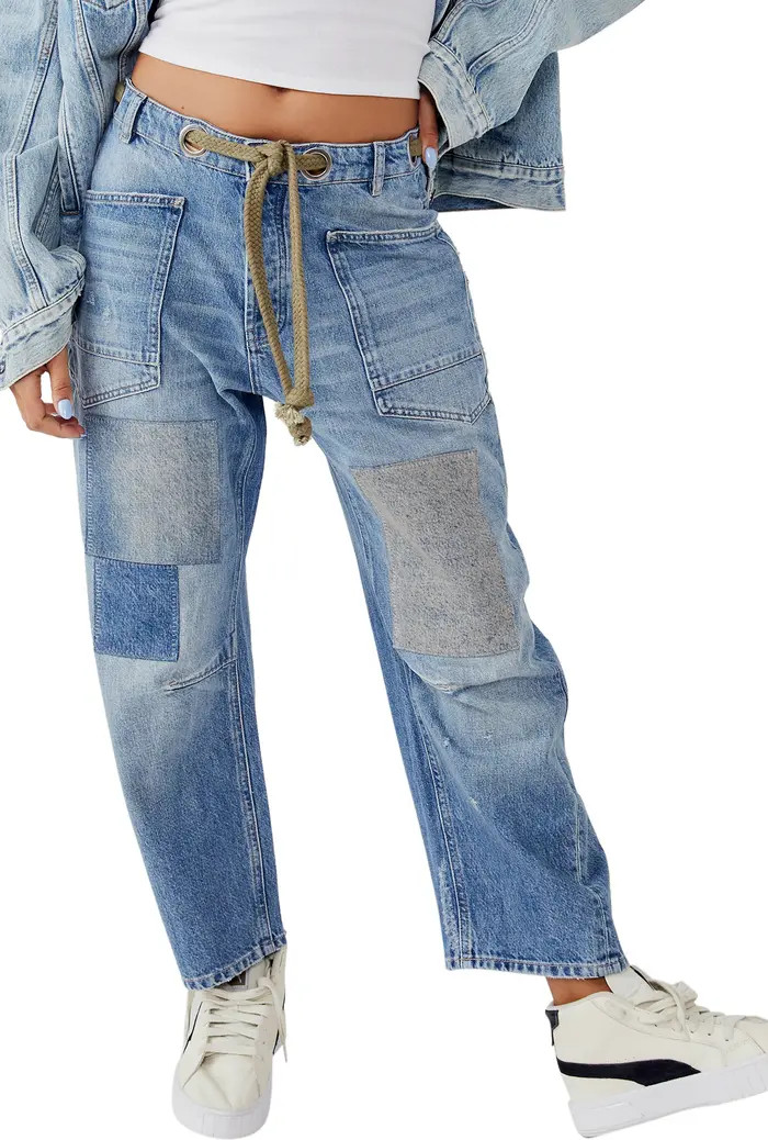 We the Free Moxie Barrel Paint Splatter Jeans | Nordstrom
