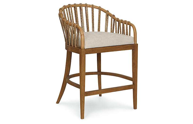 Tulum Counter Stool, Praline | One Kings Lane