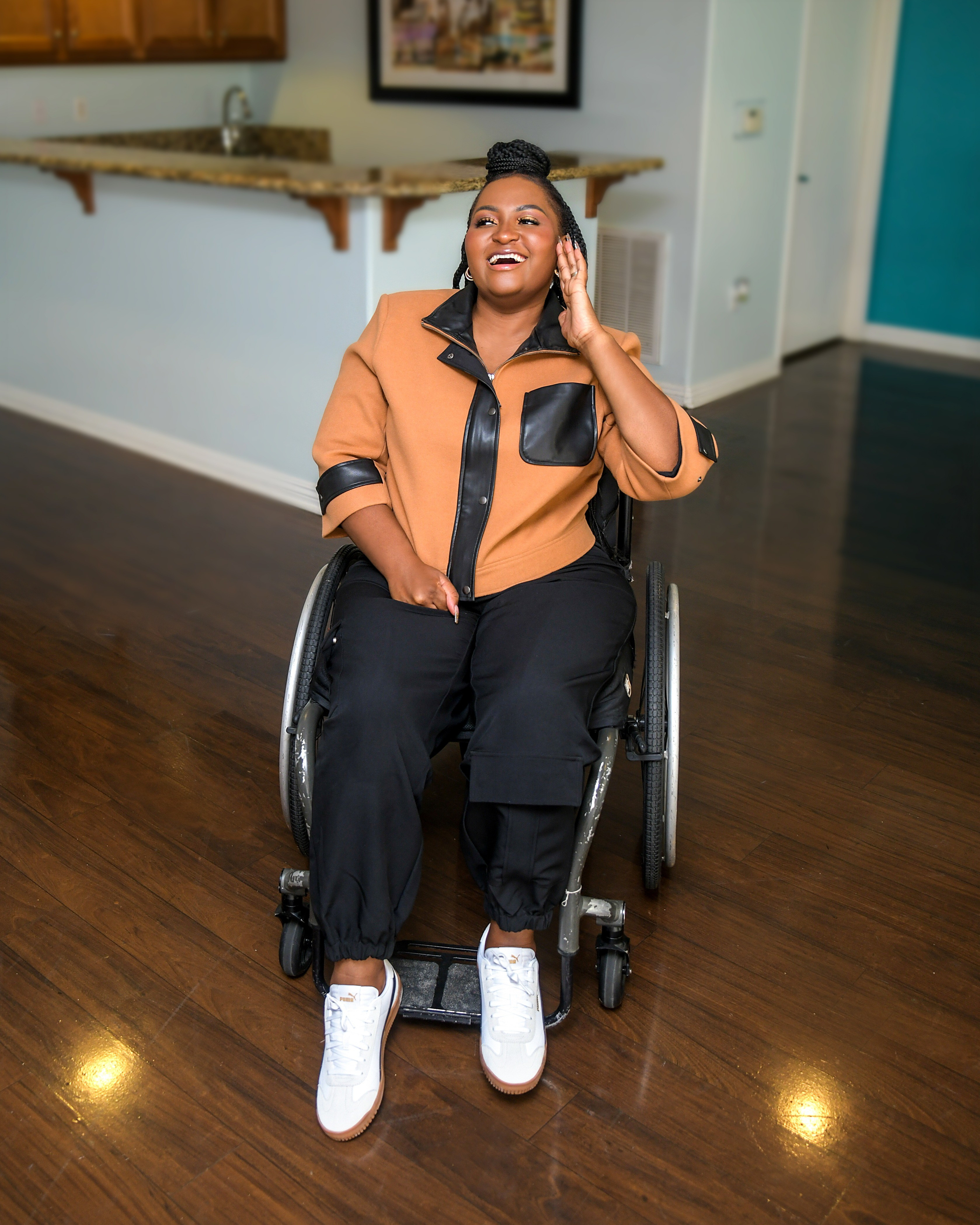 Adaptive fashion. Wheelchair styling that combines fashion and accessibility. Jamey Perry for JCPenney collection. Puma sneakers very comfortable

#LTKStyleTip #LTKPlusSize #LTKFindsUnder100