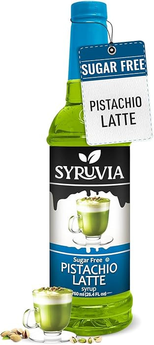 Syruvia Sugar Free Coffee Syrup, Pistachio Latte Flavored Syrup for Drinks, Lattes, and Desserts ... | Amazon (US)