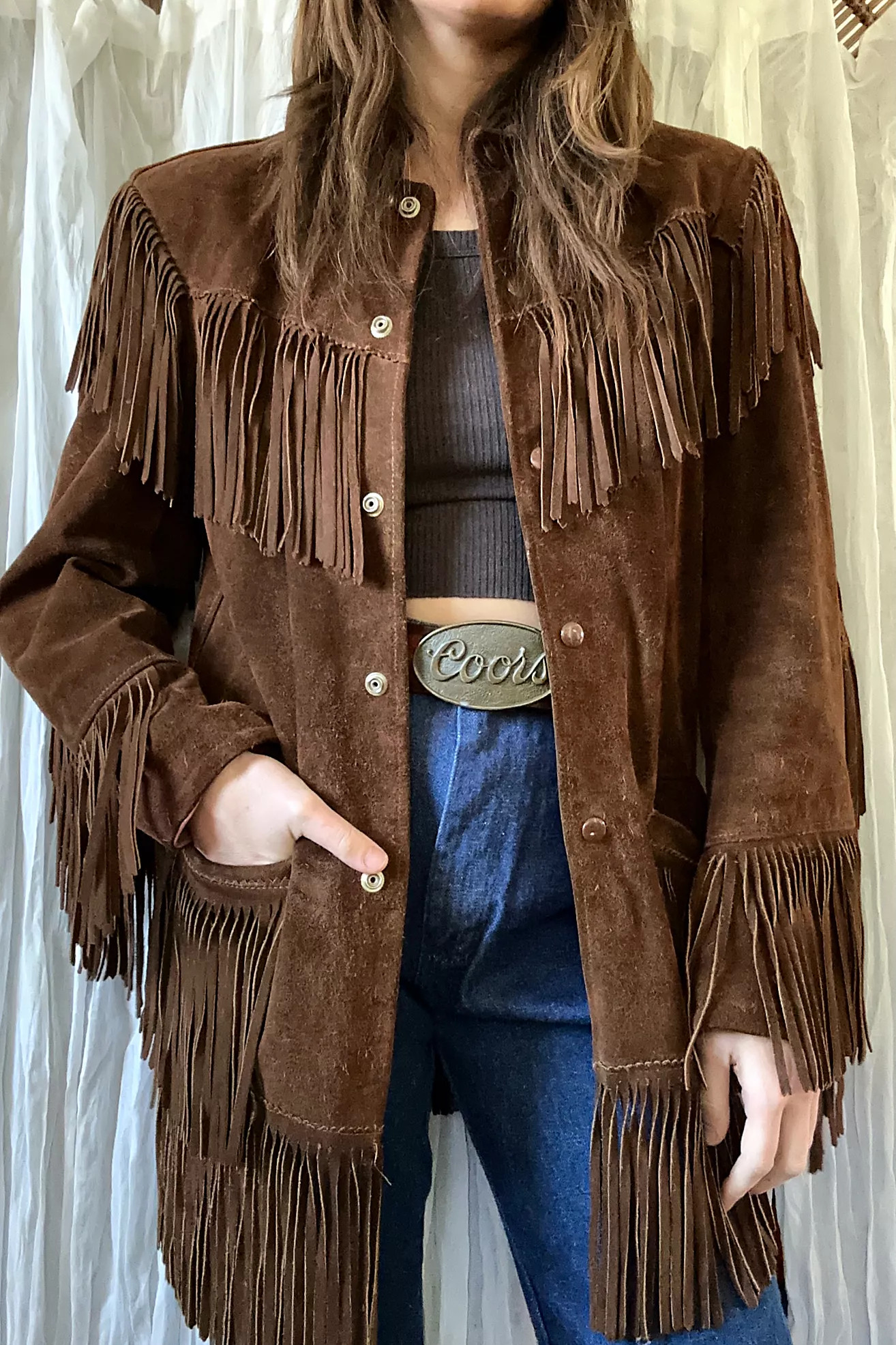 1960s Brown Suede Fringe Jacket Selected by Grievous Angel Vintage | Free People (Global - UK&FR Excluded)