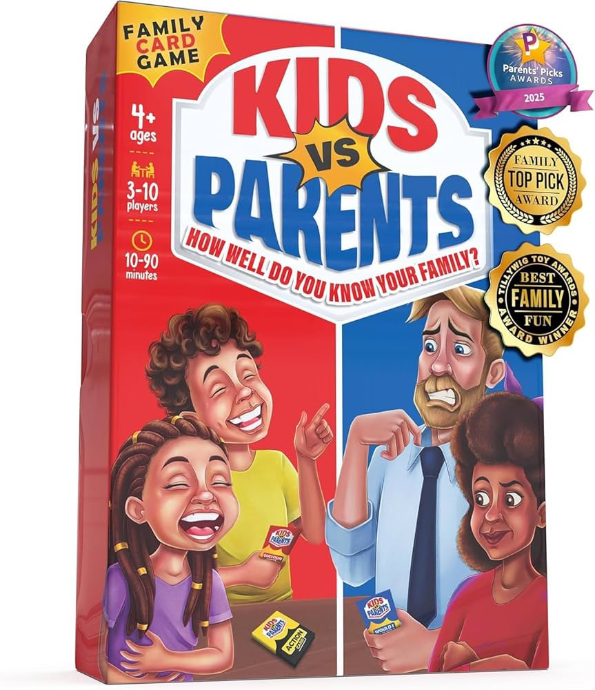 Kids VS Parents – A Hilarious Family Game with Conversation Starters & Fun Challenges – Card ... | Amazon (US)
